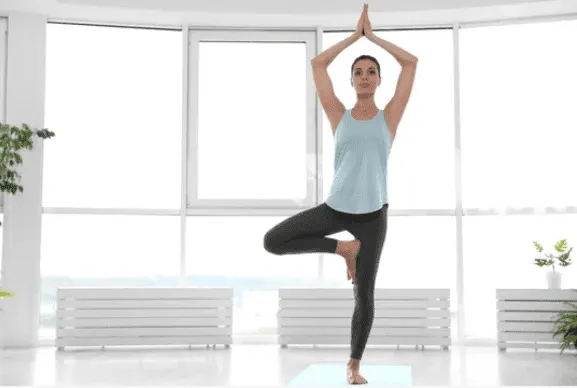 asana for high blood pressure Tree Pose (Vrksasana)